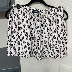 Express leopard print shorts